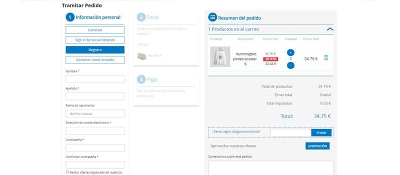 experiencia de usuario checkout
