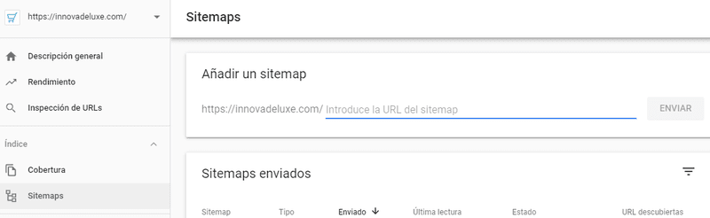 Enviar sitemap en Google Search Console
